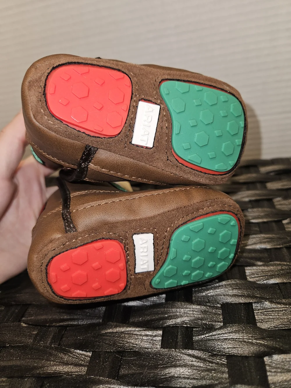 Ariat Kids Brown and Green Lil' Stompers Boots